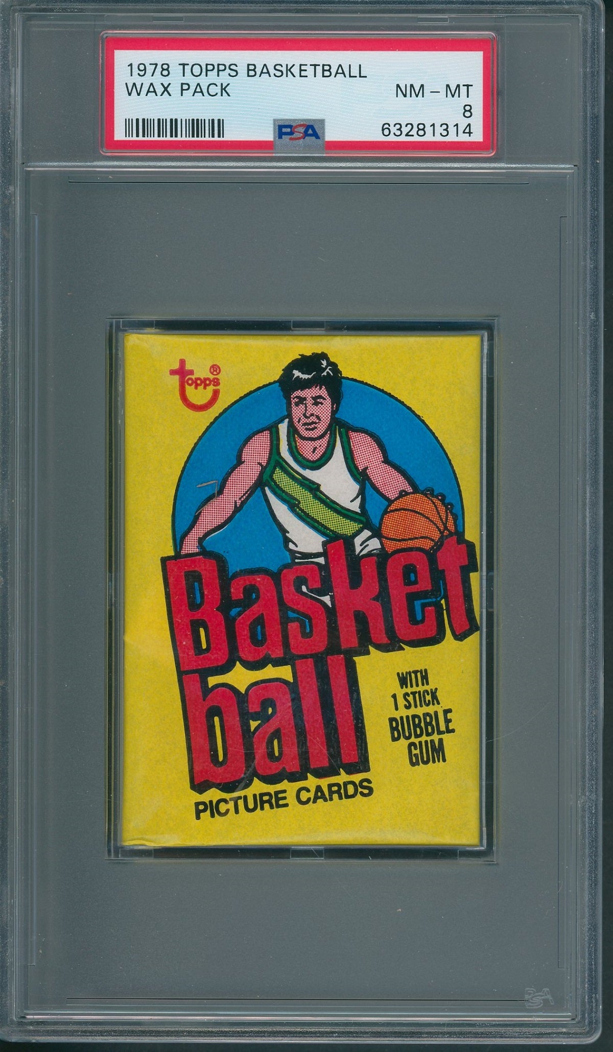 1978/79 Topps Basketball Unopened Wax Pack PSA 8