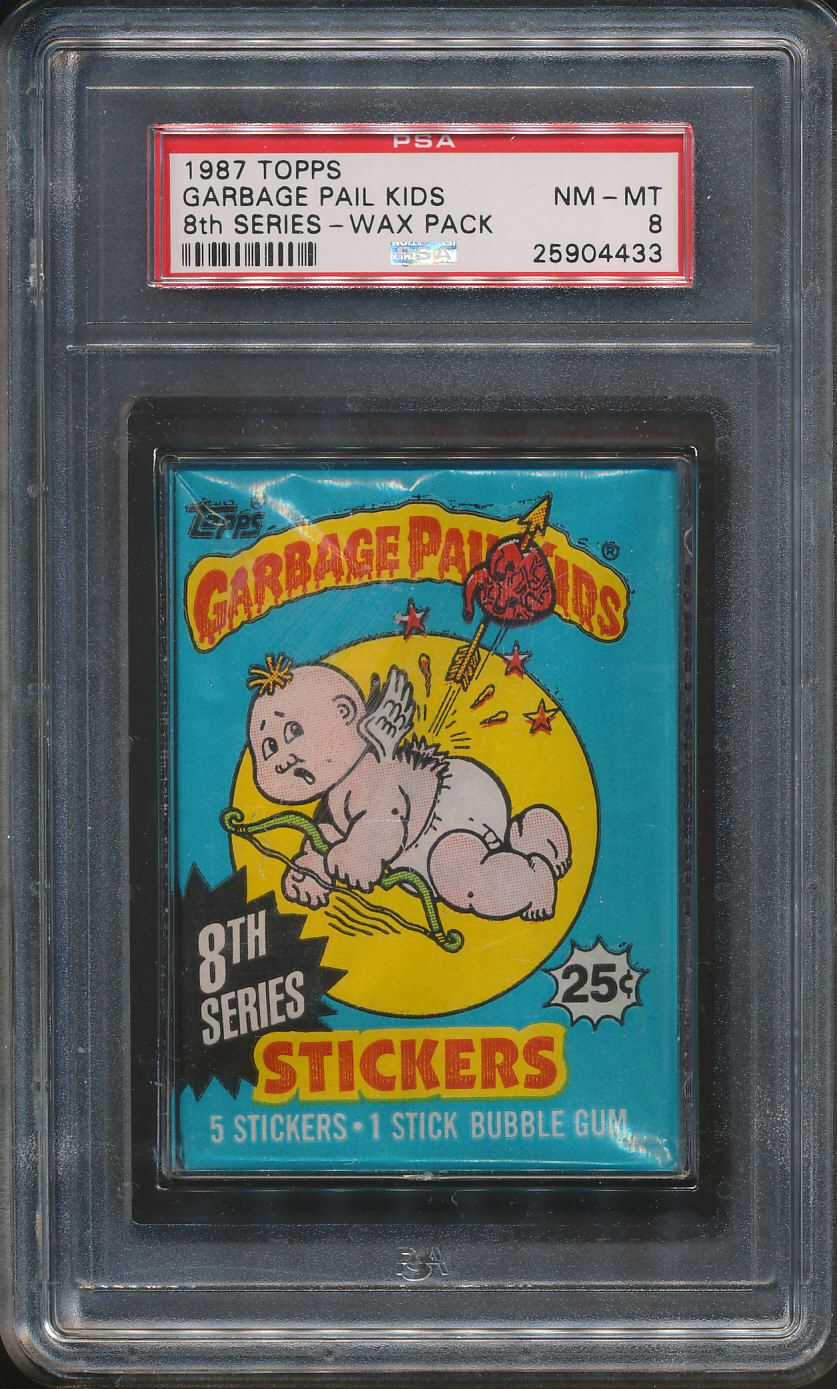 1987 Topps Garbage Pail Kids 8th Series Wax Pack PSA 8 (w/)
