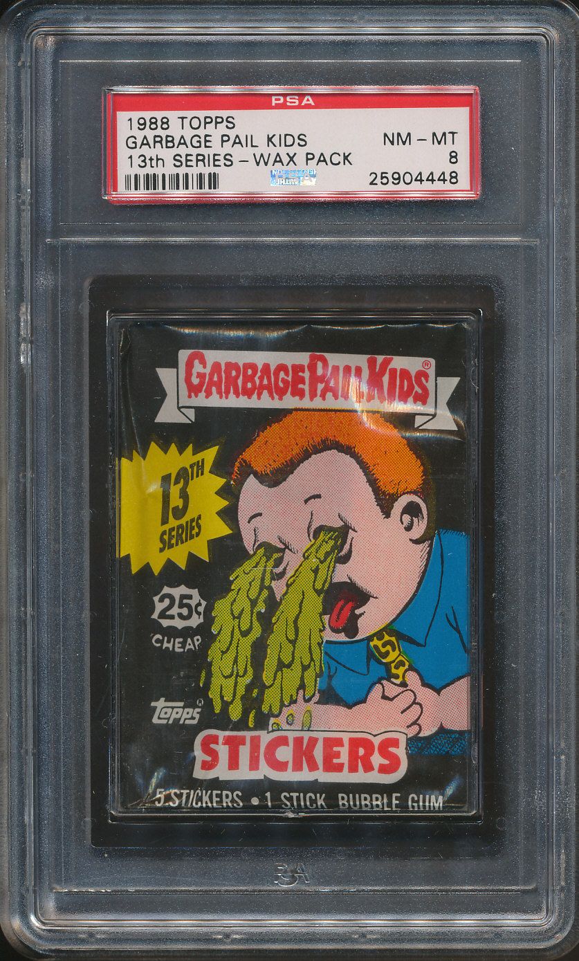 1988 Topps Garbage Pail Kids 13th Series Wax Pack PSA 8 (w/)