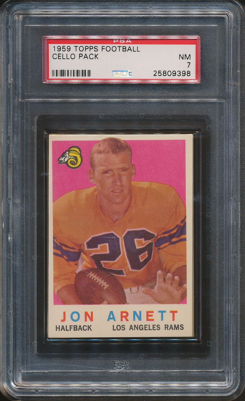 1959 Topps Football Unopened Cello Pack PSA 7