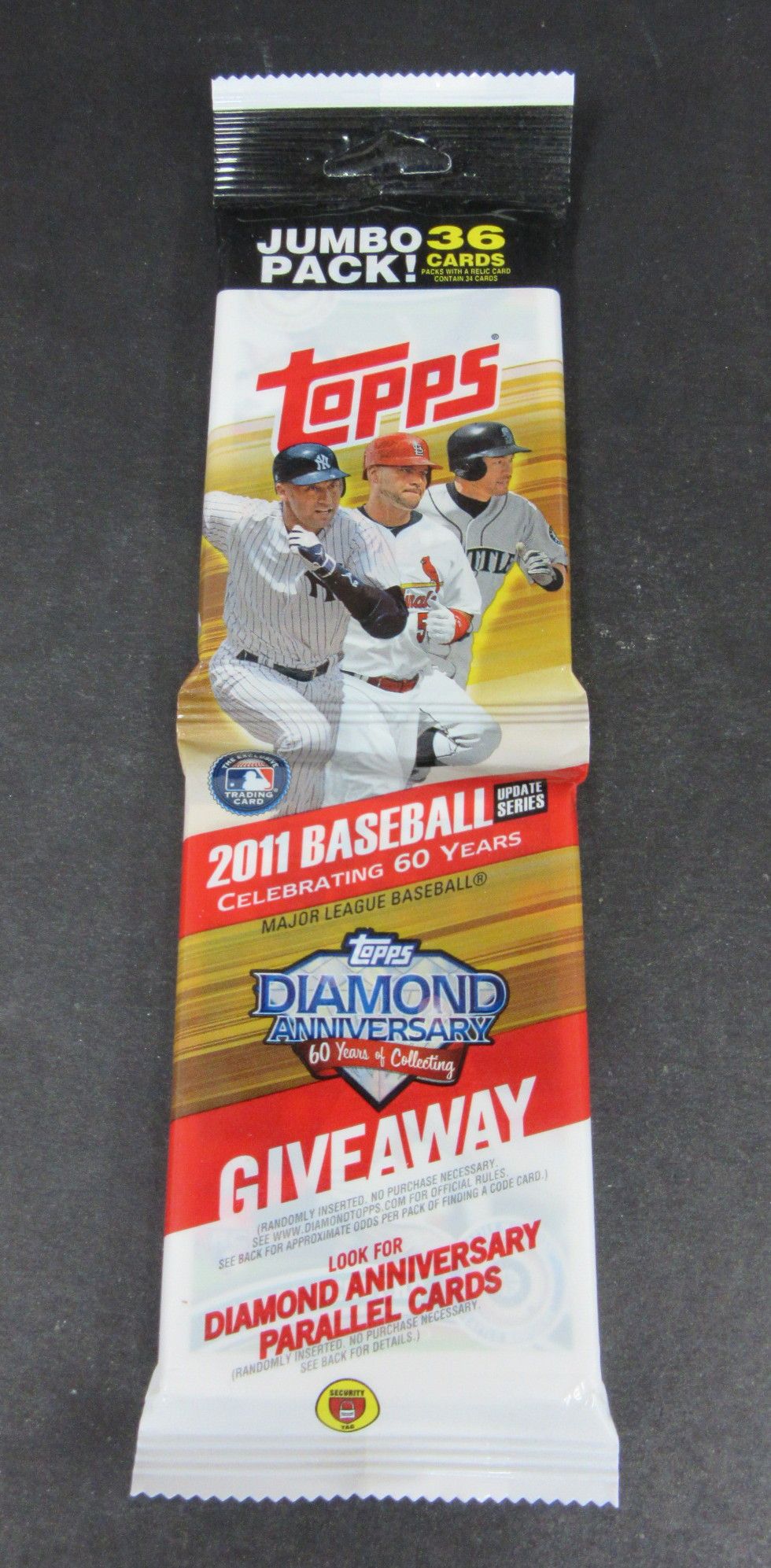 2011 Topps Baseball Unopened Update Series Jumbo Pack (36)