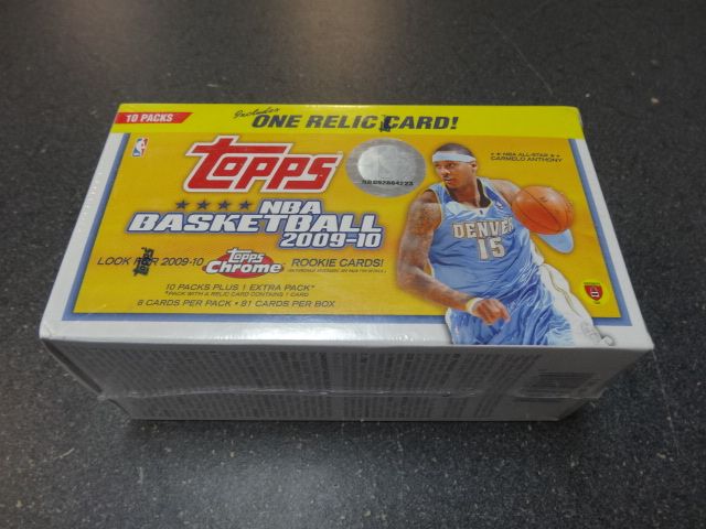 2009/10 Topps Basketball Blaster Box (10/8 plus relic card)