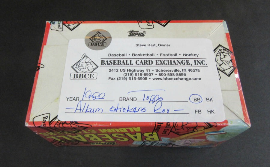 1982 Topps Baseball Album Stickers Unopened Box (BBCE)