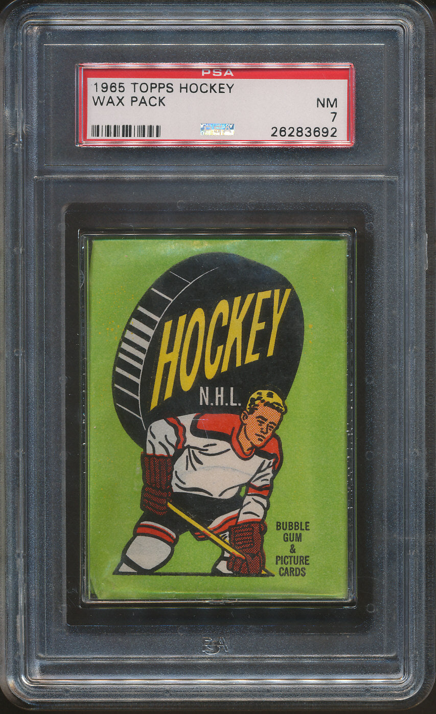 1965 1965/66 Topps Hockey Unopened Wax Pack PSA 7