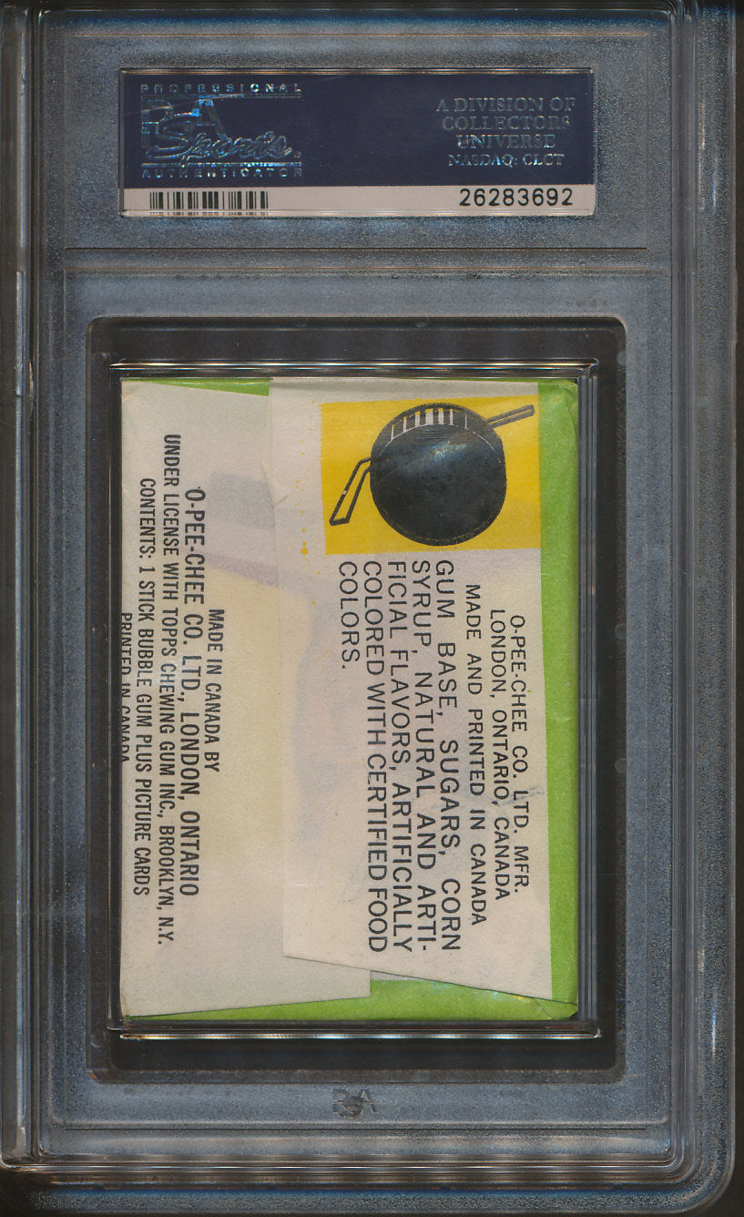 1965 1965/66 Topps Hockey Unopened Wax Pack PSA 7