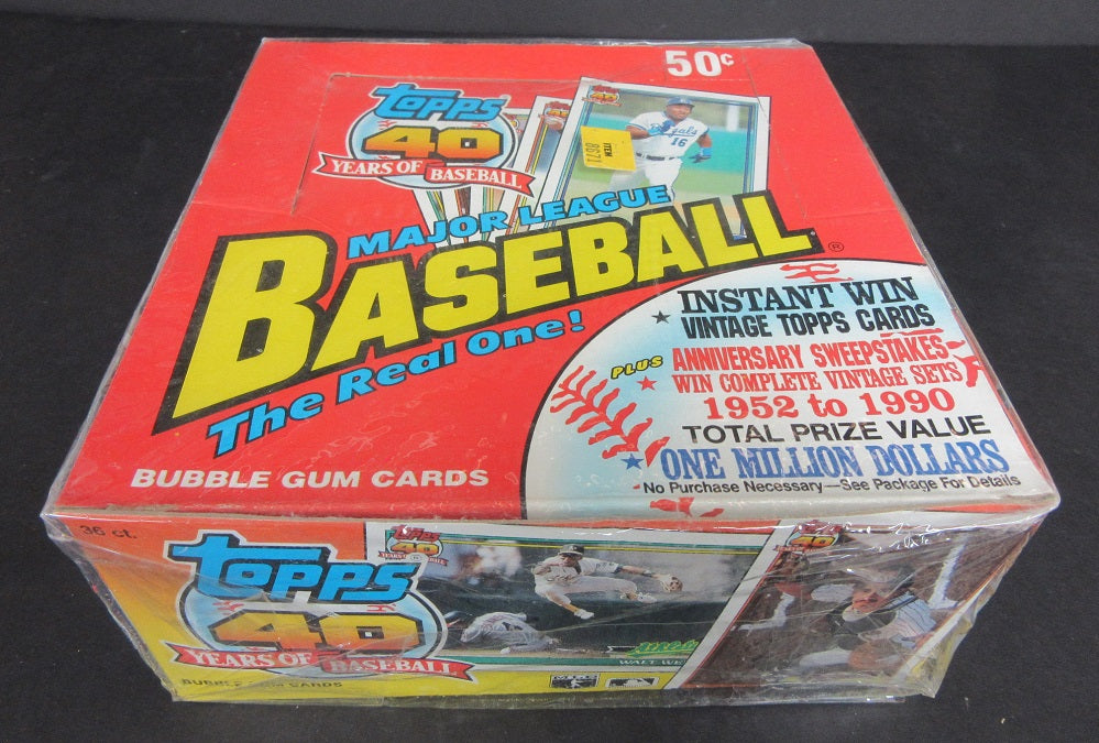 1991 Topps Baseball Box (Alternate Wrap) (36/15)