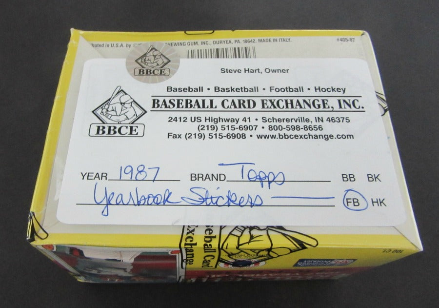 1987 Topps Football Yearbook Stickers Unopened Box (BBCE)