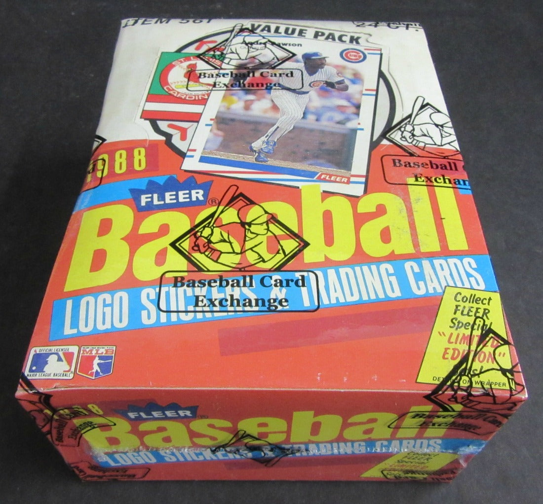 1988 Fleer Baseball Unopened Cello Box (FASC)