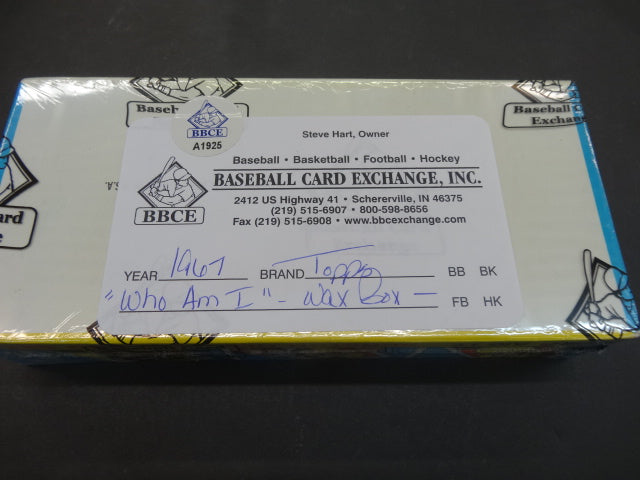 1967 Topps "Who Am I" Unopened Wax Box