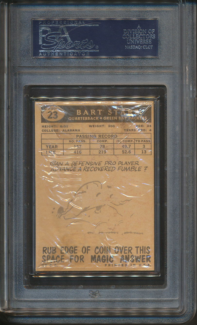 1959 Topps Football Unopened Cello Pack PSA 5 Starr Back