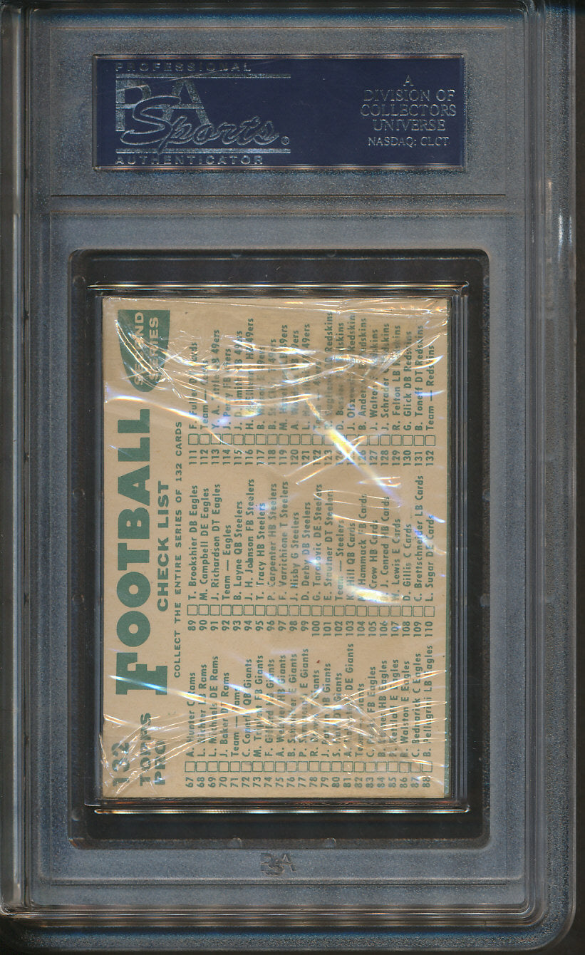 1960 Topps Football Unopened Cello Pack PSA 5 Ringo Top