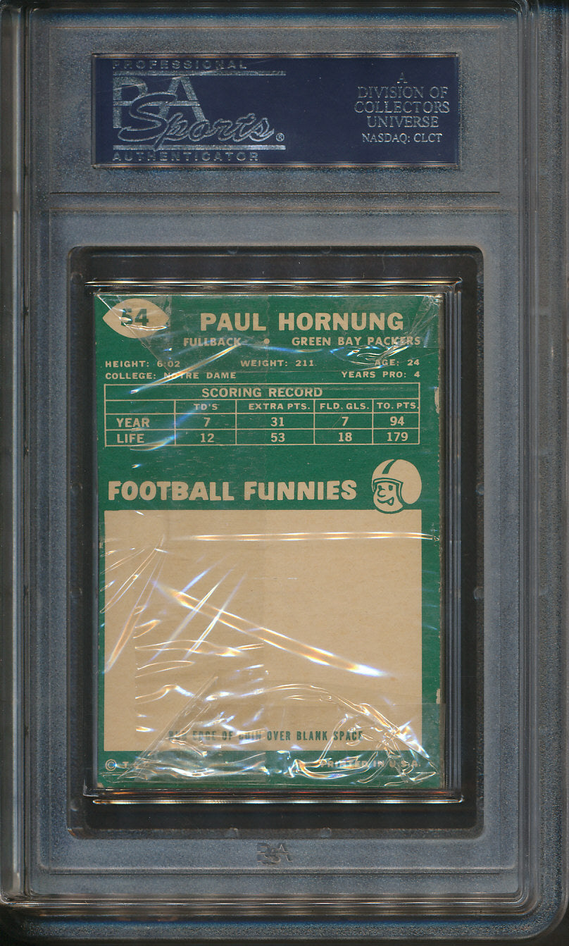 1960 Topps Football Unopened Cello Pack PSA 7 Hornung Back