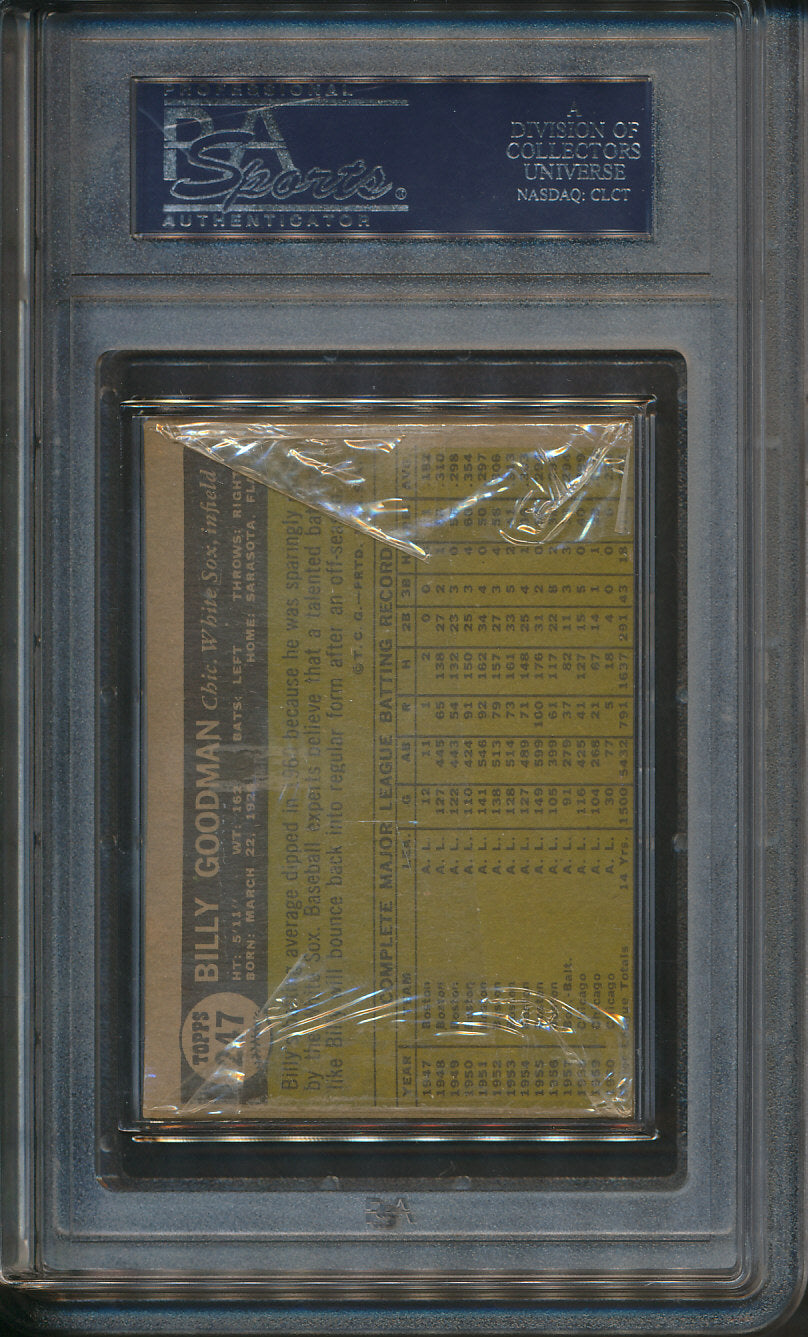 1961 Topps Baseball Unopened Cello Pack PSA 7 Spahn Top