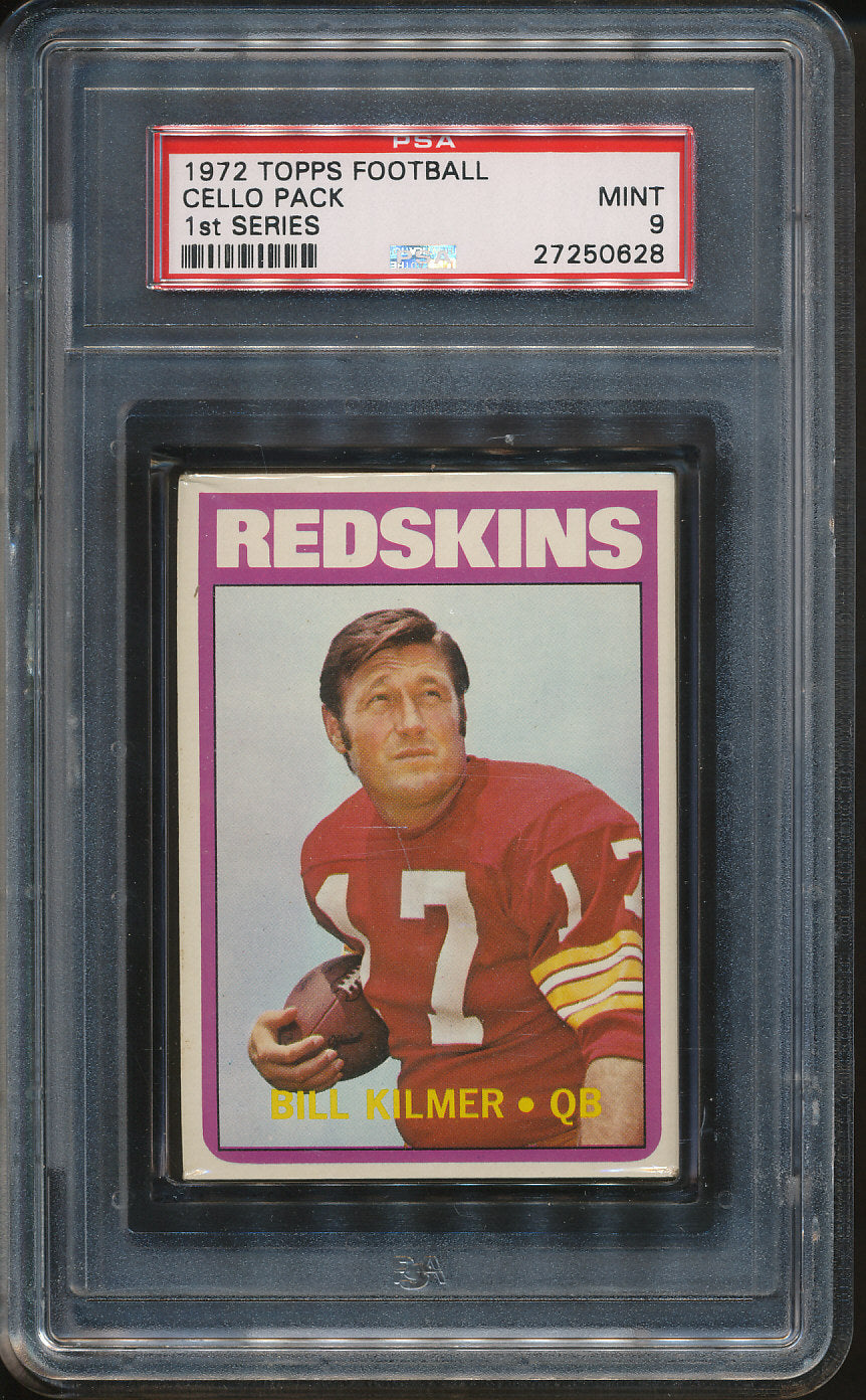 1972 Topps Football Unopened 1st Series Cello Pack PSA 9