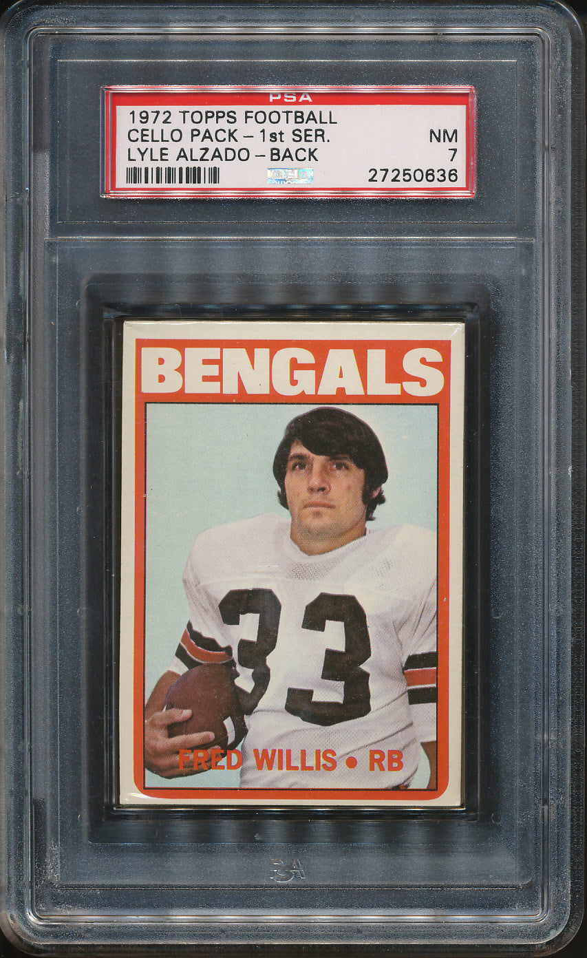 1972 Topps Football Unopened 1st Series Cello Pack PSA 7