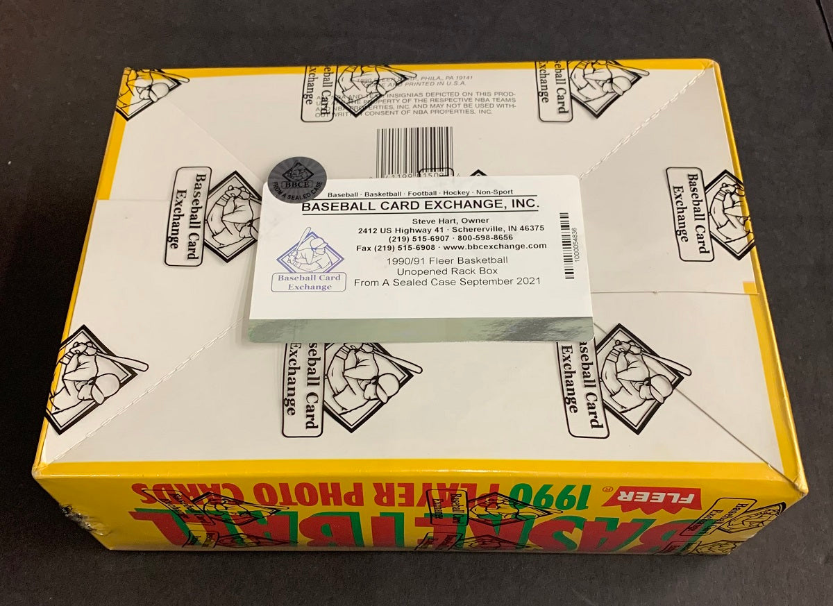 1990/91 Fleer Basketball Unopened Rack Box (FASC)