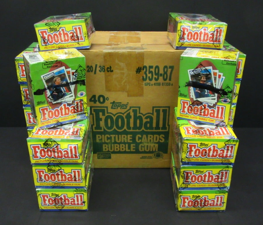 1987 Topps Football Unopened Wax Case (20 Box) (BBCE)