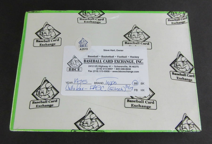 1975 Topps Baseball Unopened Cello Box (FASC)