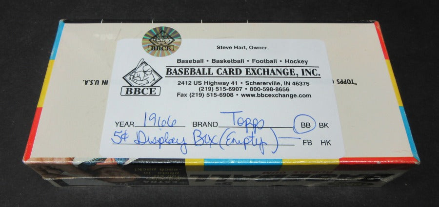 1966 Topps Baseball 5 Cent Empty Display Box (Extra Rub-off)