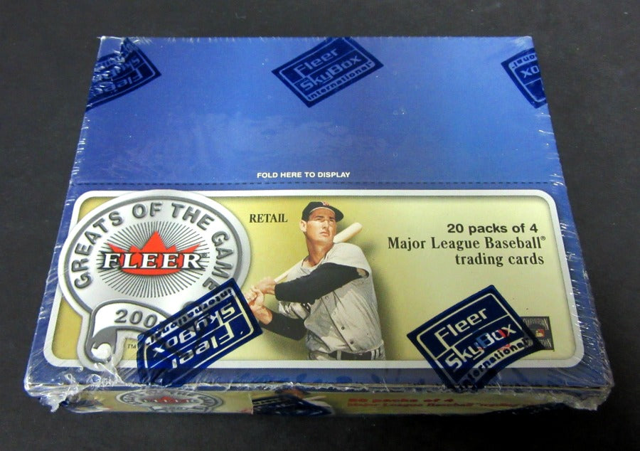2001 Fleer Greats of the Game Baseball Box (Retail)