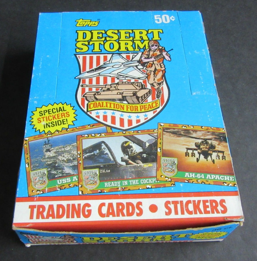 1991 Topps Desert Storm Trading Cards Series 1 Wax Box