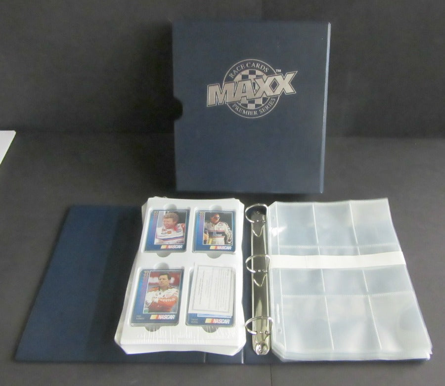 1993 Maxx Premier Plus Racing Race Cards Factory Set (w/ Blue Binder)