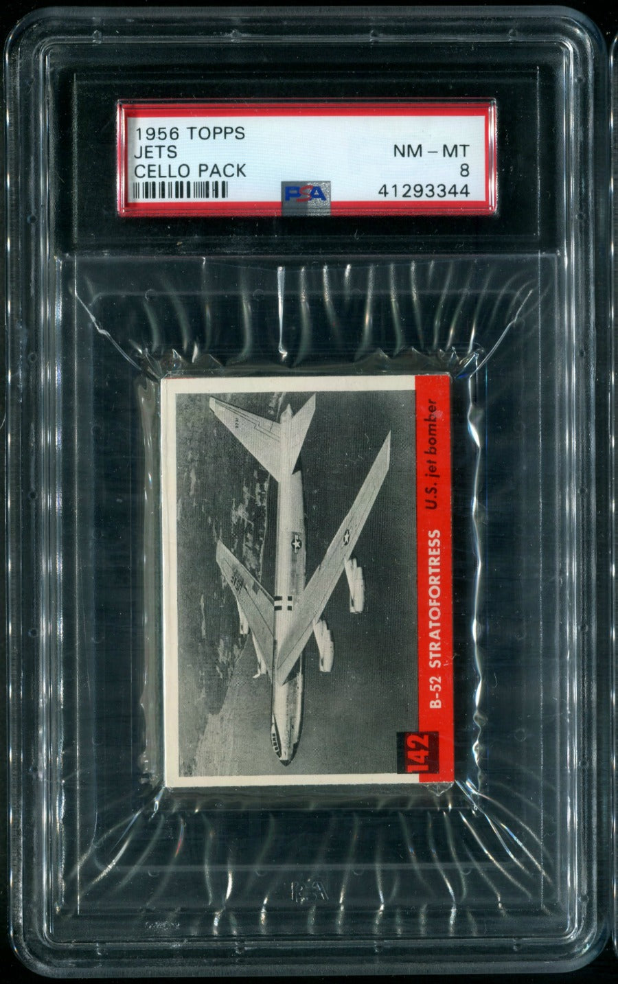 1956 Topps Jets Unopened Cello Pack PSA 8