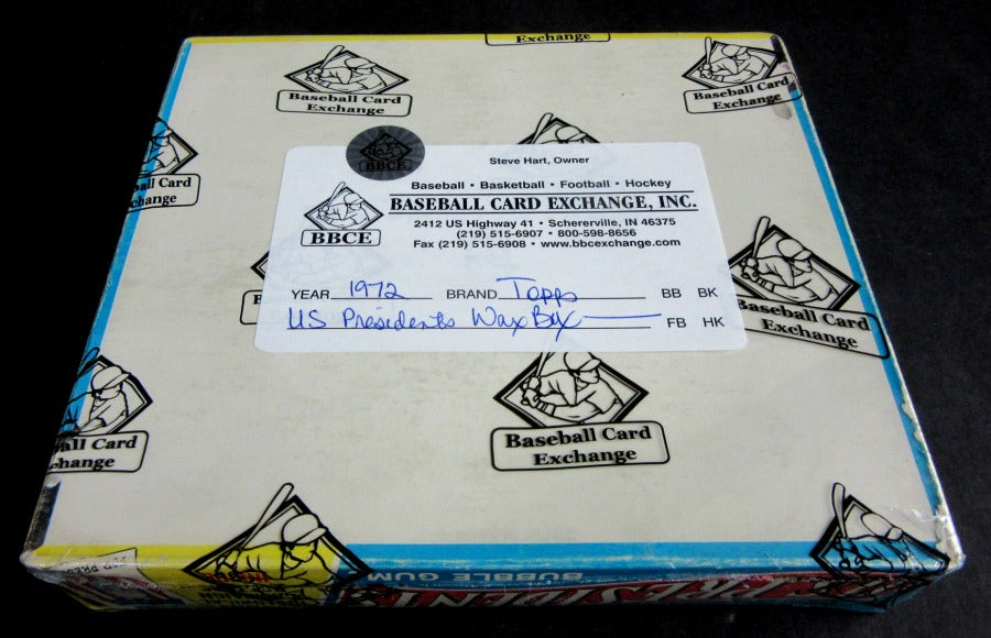 1972 Topps U.S. Presidents Unopened Wax Box (BBCE)