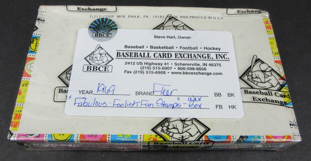 1969 Fleer Fabulous Foolish Fun Stamps Unopened Wax Box (BBCE)