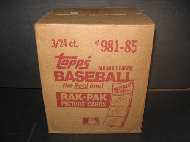 1985 Topps Baseball Rack Pack Case (3 Box) (Sealed)