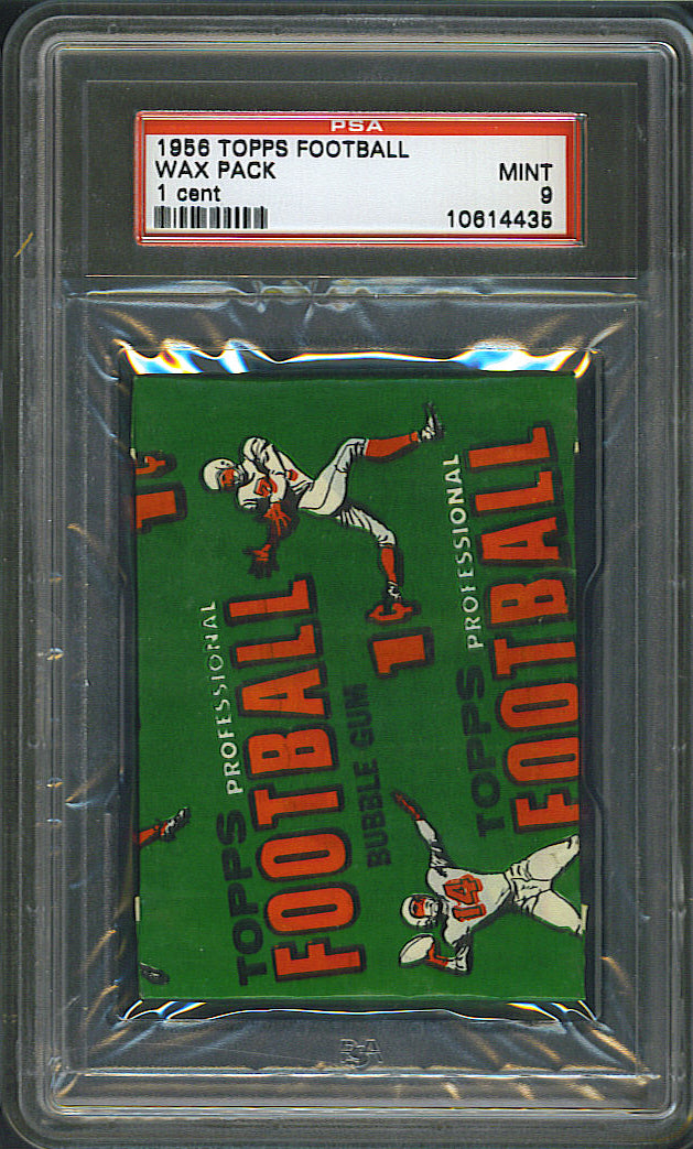 1956 Topps Football Unopened 1 Cent Wax Pack PSA 9