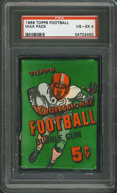1956 Topps Football Unopened Wax Pack PSA 4