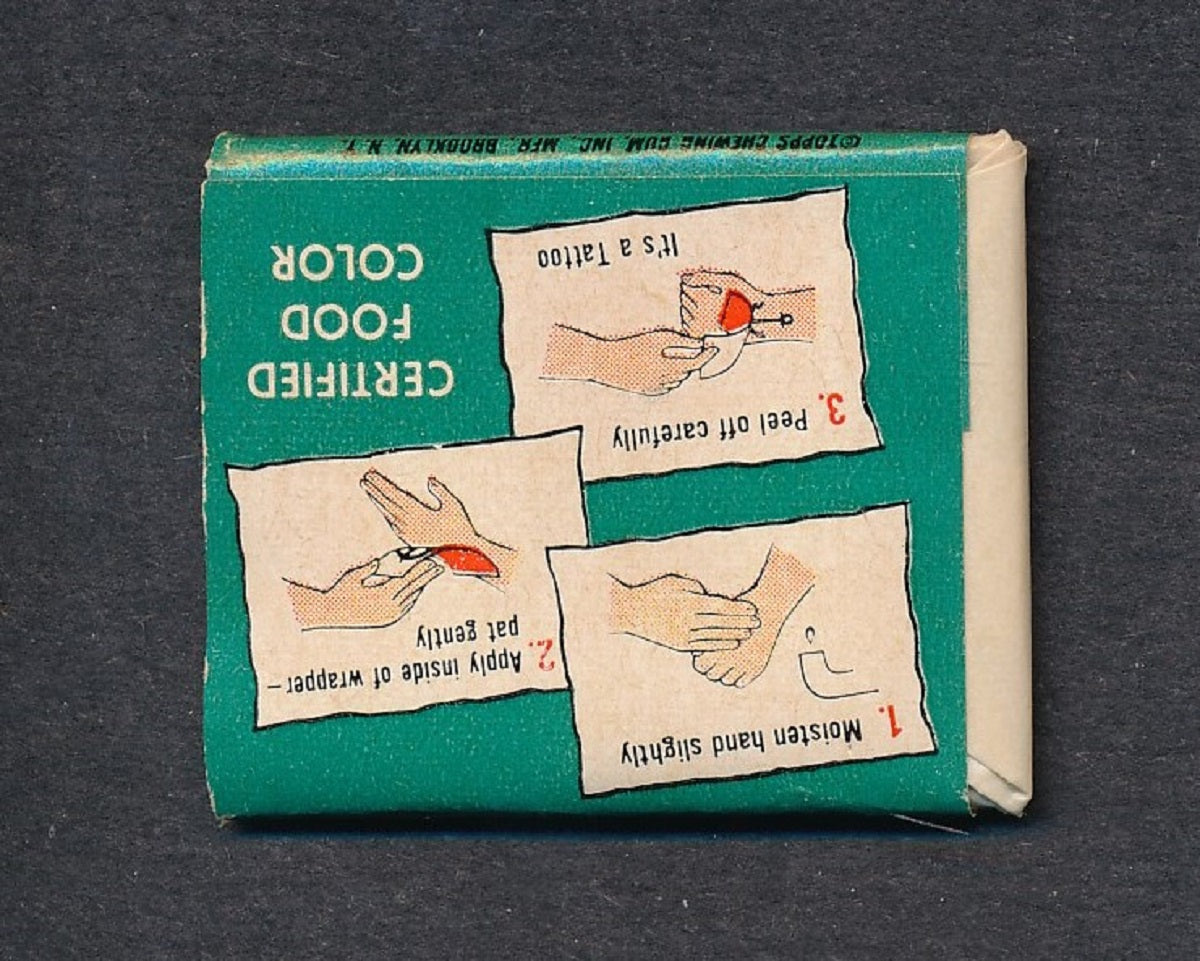 1960 OPC O-Pee-Chee Baseball Tattoos Unopened Pack w/ Ashburn