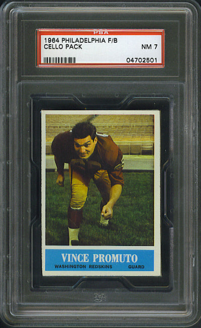 1964 Philadelphia Football Unopened Cello Pack PSA 7