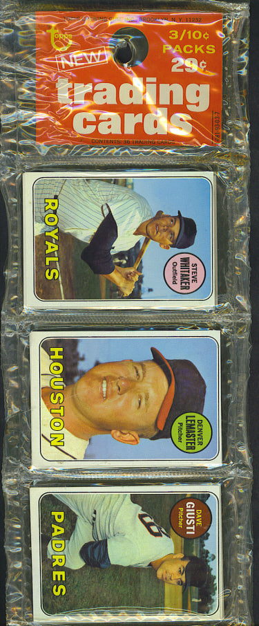1969 Topps Baseball Unopened Rack Pack