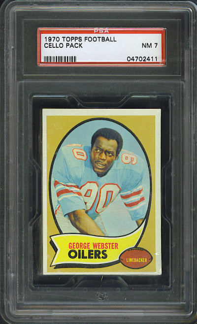 1970 Topps Football Unopened 1st Series Cello Pack PSA 7