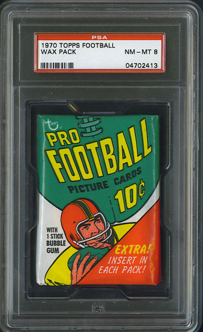 1970 Topps Football Unopened Wax Pack PSA 8
