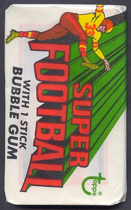 1970 Topps Super Football Unopened Pack