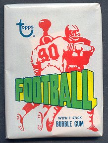 1972 Topps Football Unopened Series 2 Wax Pack