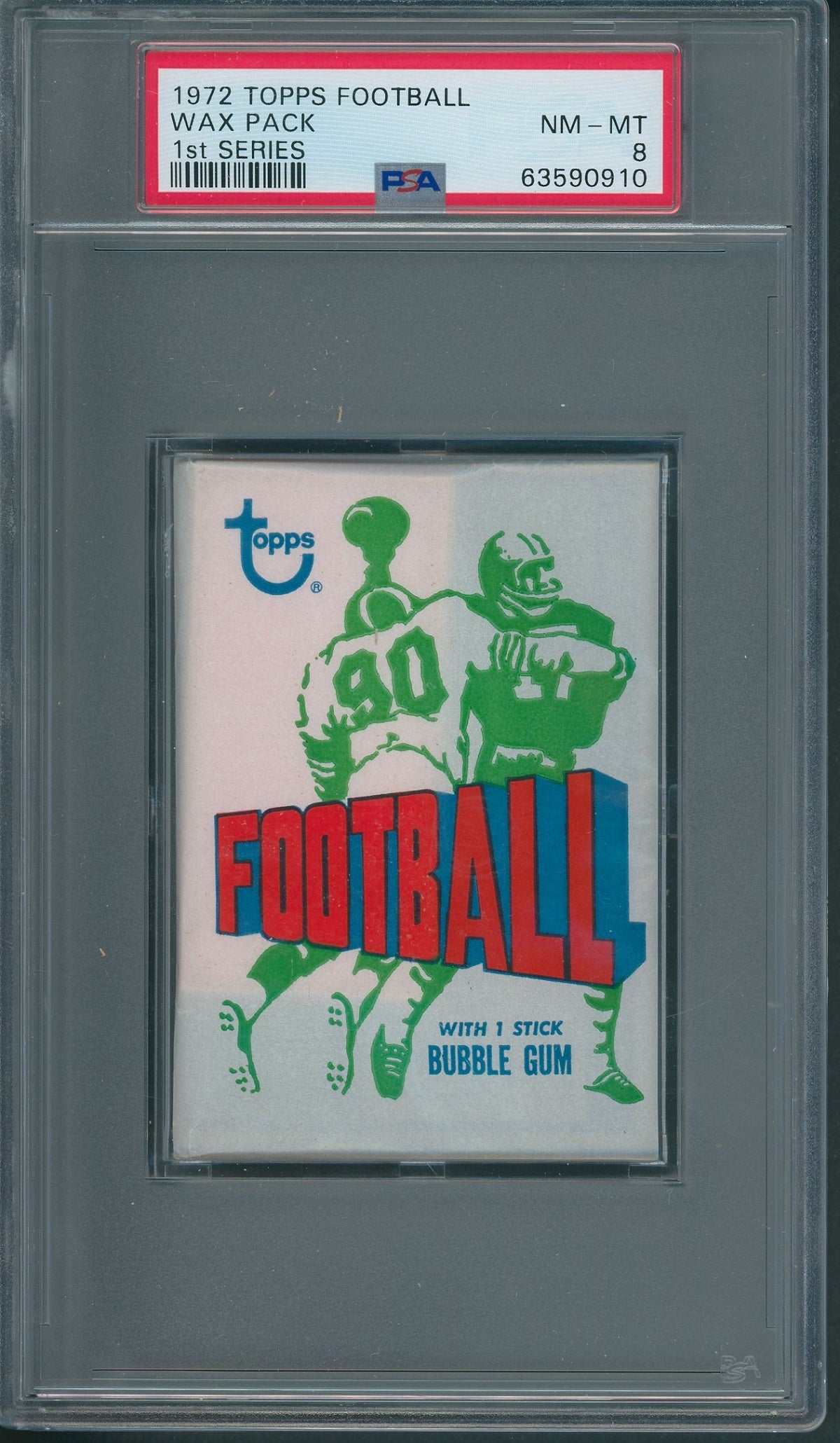 1972 Topps Football Unopened Series 1 Wax Pack PSA 8