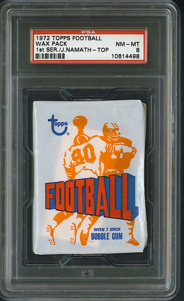 1972 Topps Football Unopened Series 1 Wax Pack PSA 8