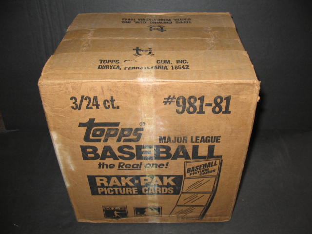 1981 Topps Baseball Rack Pack Case (3 Box) (Sealed)