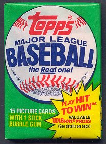 1981 Topps Baseball Unopened Wax Pack