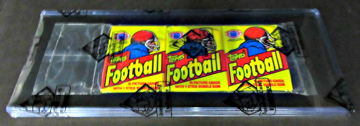 1981 Topps Football Unopened Wax Pack Rack Pack (BBCE)