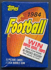 1984 Topps Football Unopened Wax Pack