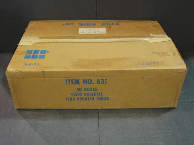 1986 Fleer Baseball Update Factory Set Case (50 Sets) (Sealed)
