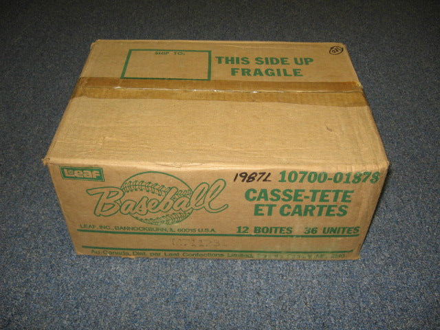 1987 Donruss Leaf Baseball Unopened Wax Case (12 Box) (Sealed)