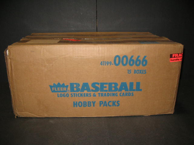 1987 Fleer Baseball Factory Set Case (15 Sets) (Authenticate)