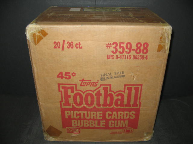1988 Topps Football Unopened Wax Case (20 Box) (X-Out) (Z)