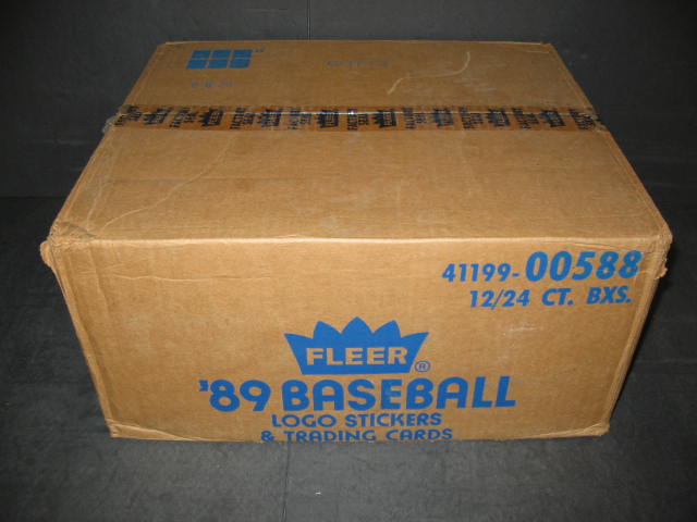 1989 Fleer Baseball Cello Case (12 Box) (Sealed)